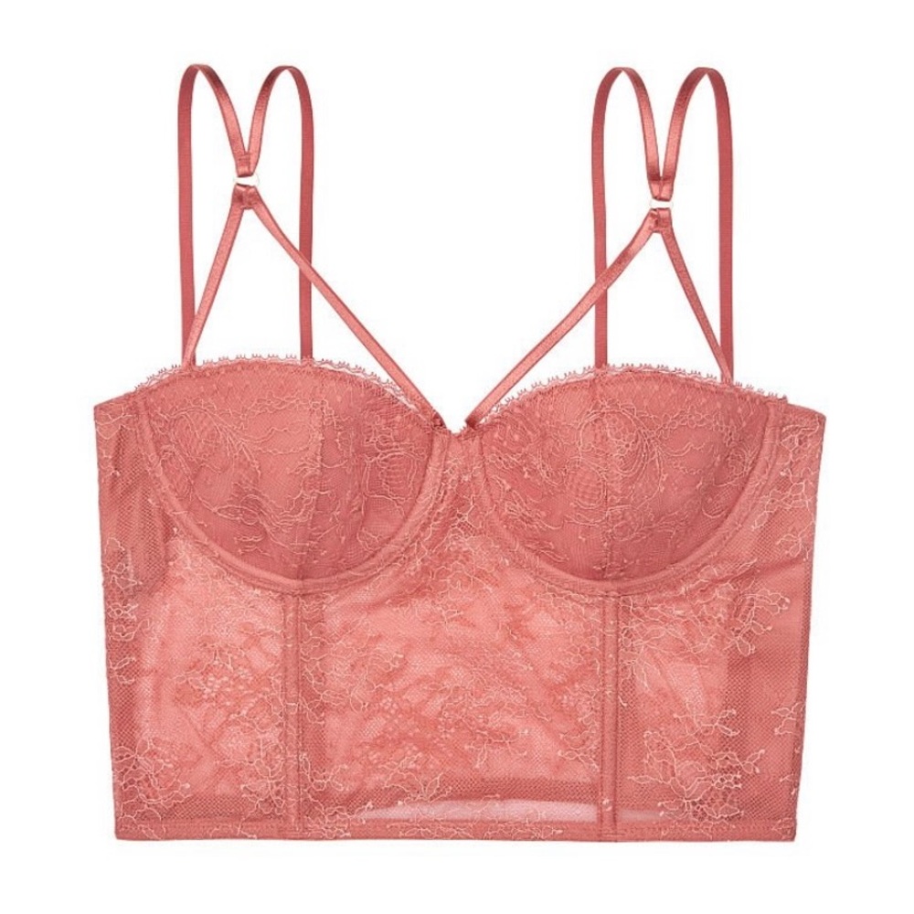 🔥VICTORIA SECRET VERY SEXY
Lightly-Lined Bustier color Withered Rose.Never worn